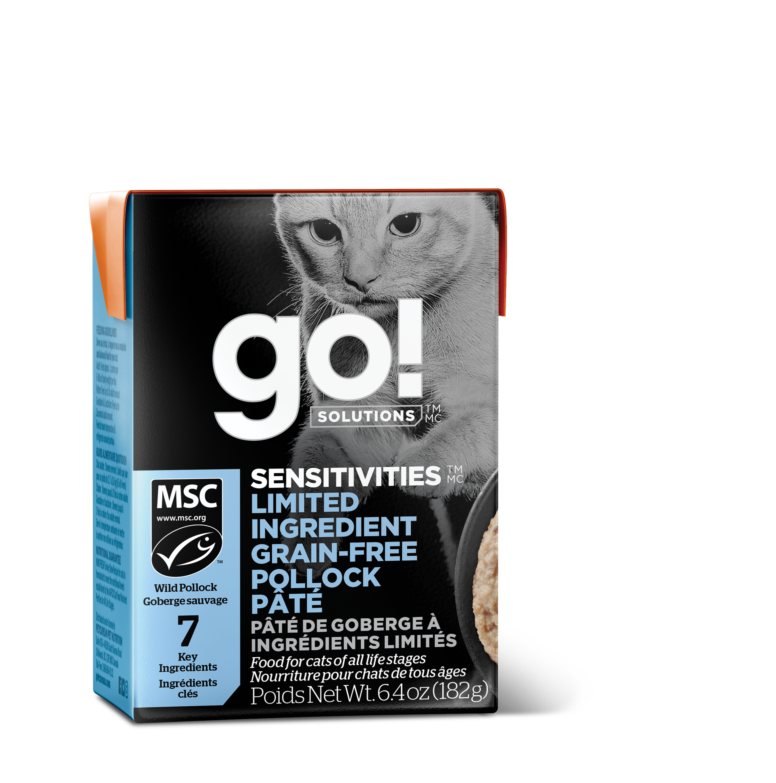 GO! SENSITIVITIES Limited Ingredient Grain Free Pollock Pâté for Cats