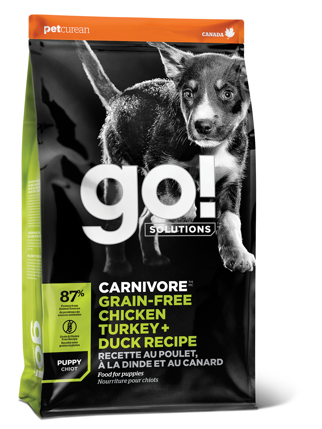 GO! CARNIVORE Grain Free Chicken, Turkey + Duck Puppy Recipe 