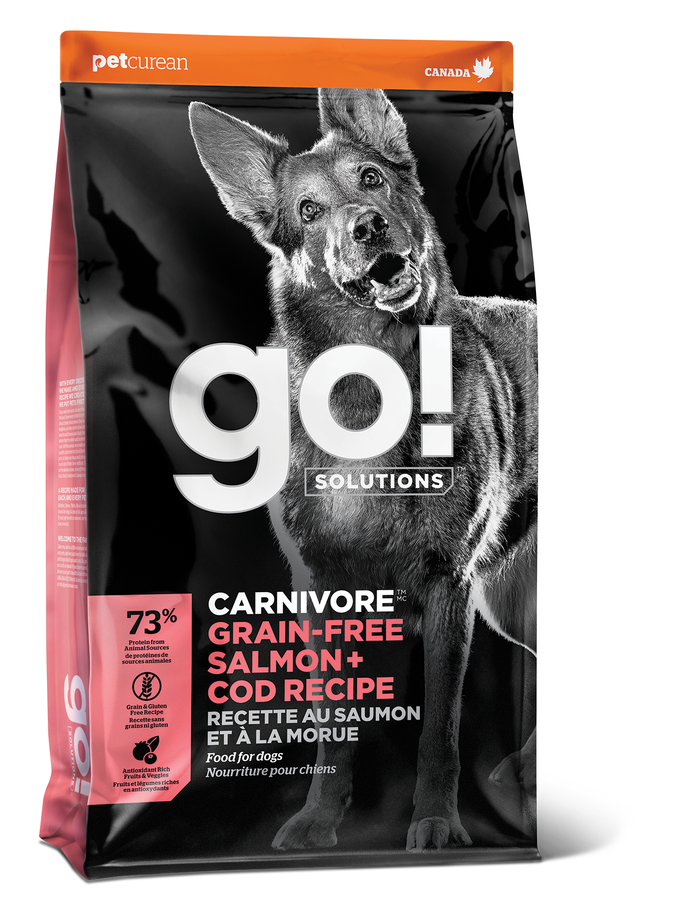 GO! CARNIVORE Grain Free Salmon + Cod Recipe for Dogs 