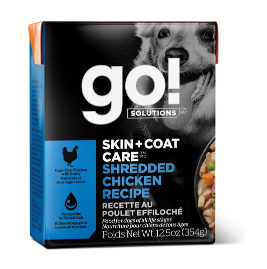 GO! SKIN + COAT CARE Shredded Chicken Recipe for Dogs 