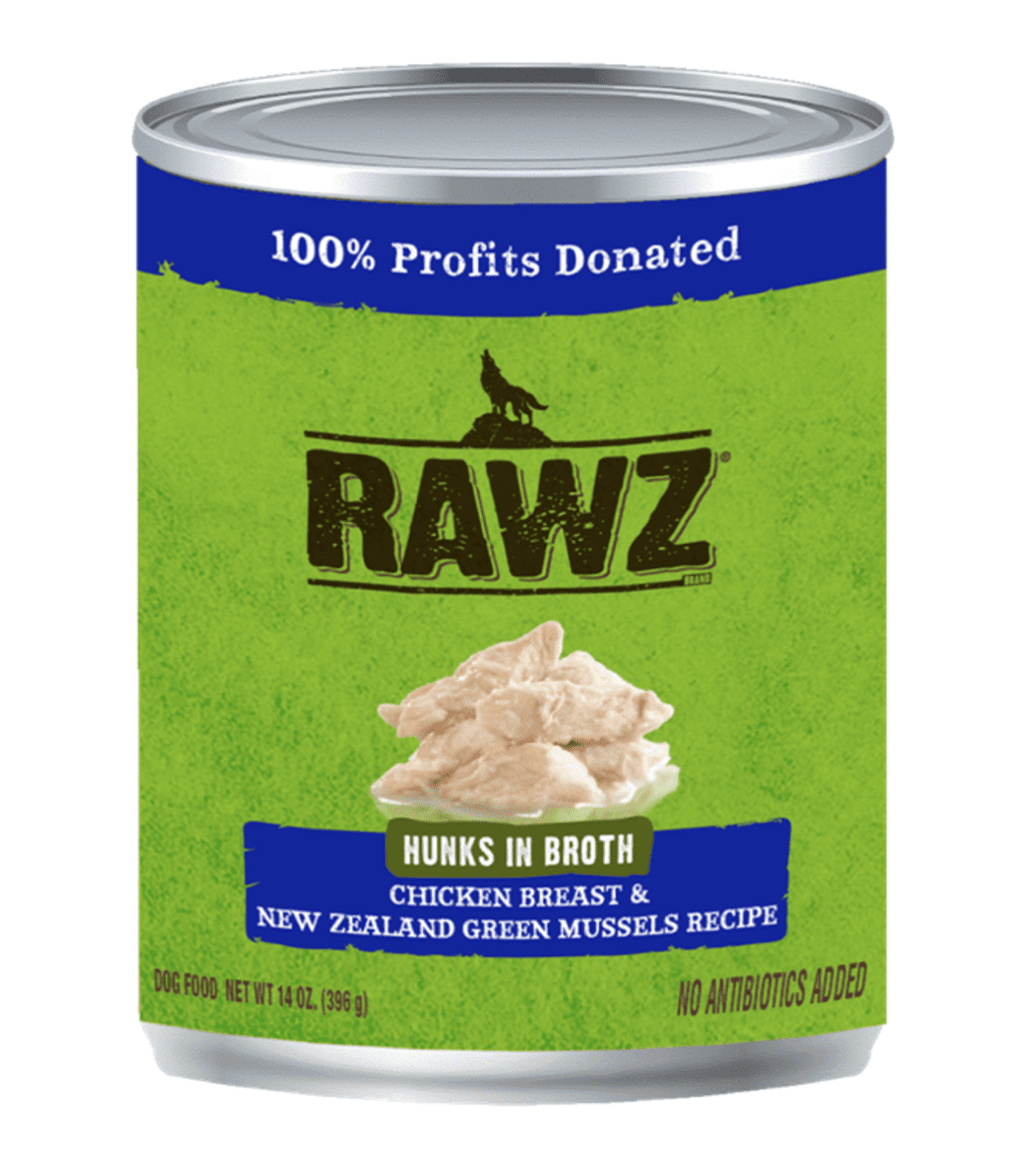 Hunks in Broth Chicken Breast & NZGM Dog Can