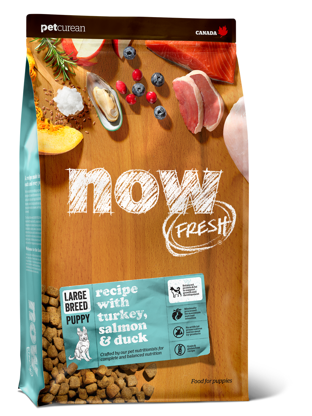 NOW FRESH Turkey, Salmon & Duck Grain Free Large Breed Puppy Recipe