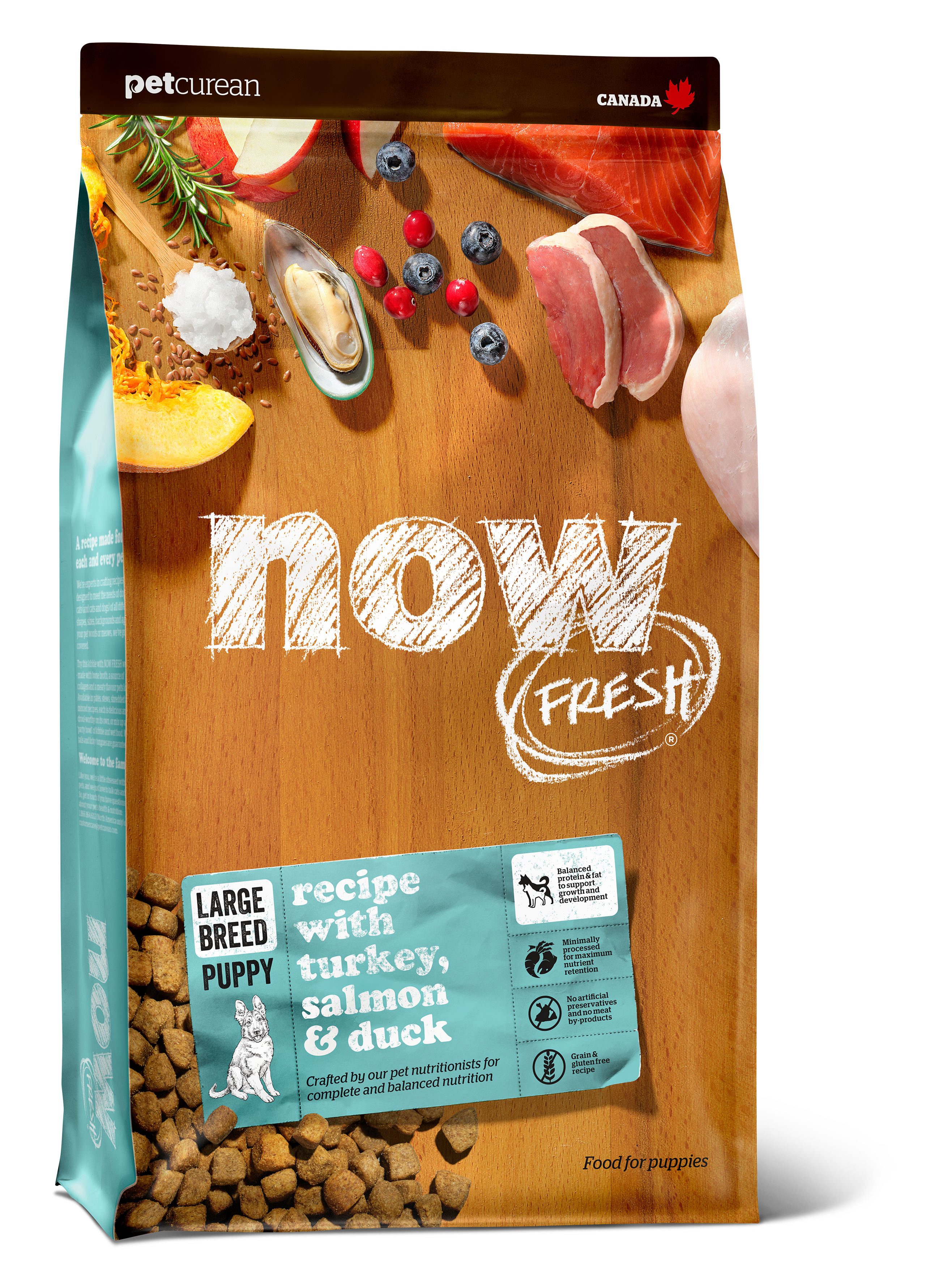 NOW FRESH Turkey, Salmon & Duck Grain Free Large Breed Puppy Recipe