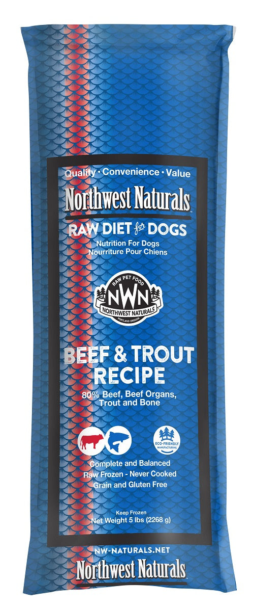 NW Naturals Raw Beef & Trout Recipe  Dog