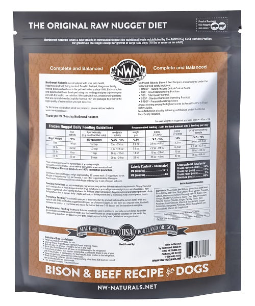 NW Naturals Raw Bison & Beef Recipe