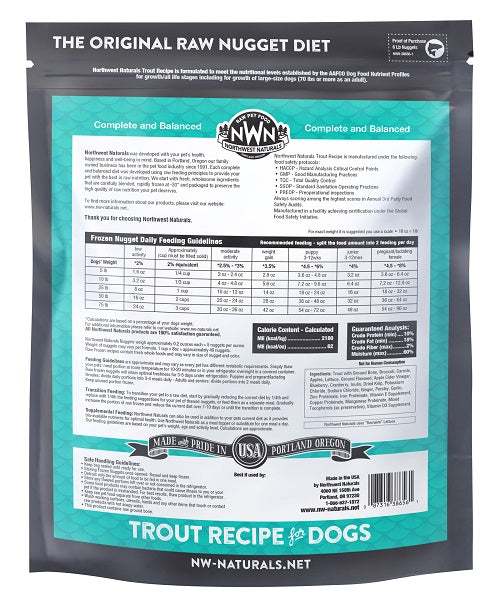NW Naturals Raw Trout Recipe-Dog (Special Order)