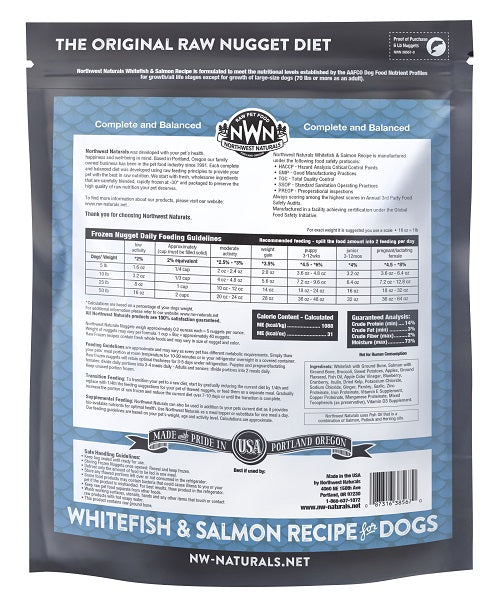 NW Naturals Raw Whitefish & Salmon Recipe-Dog
