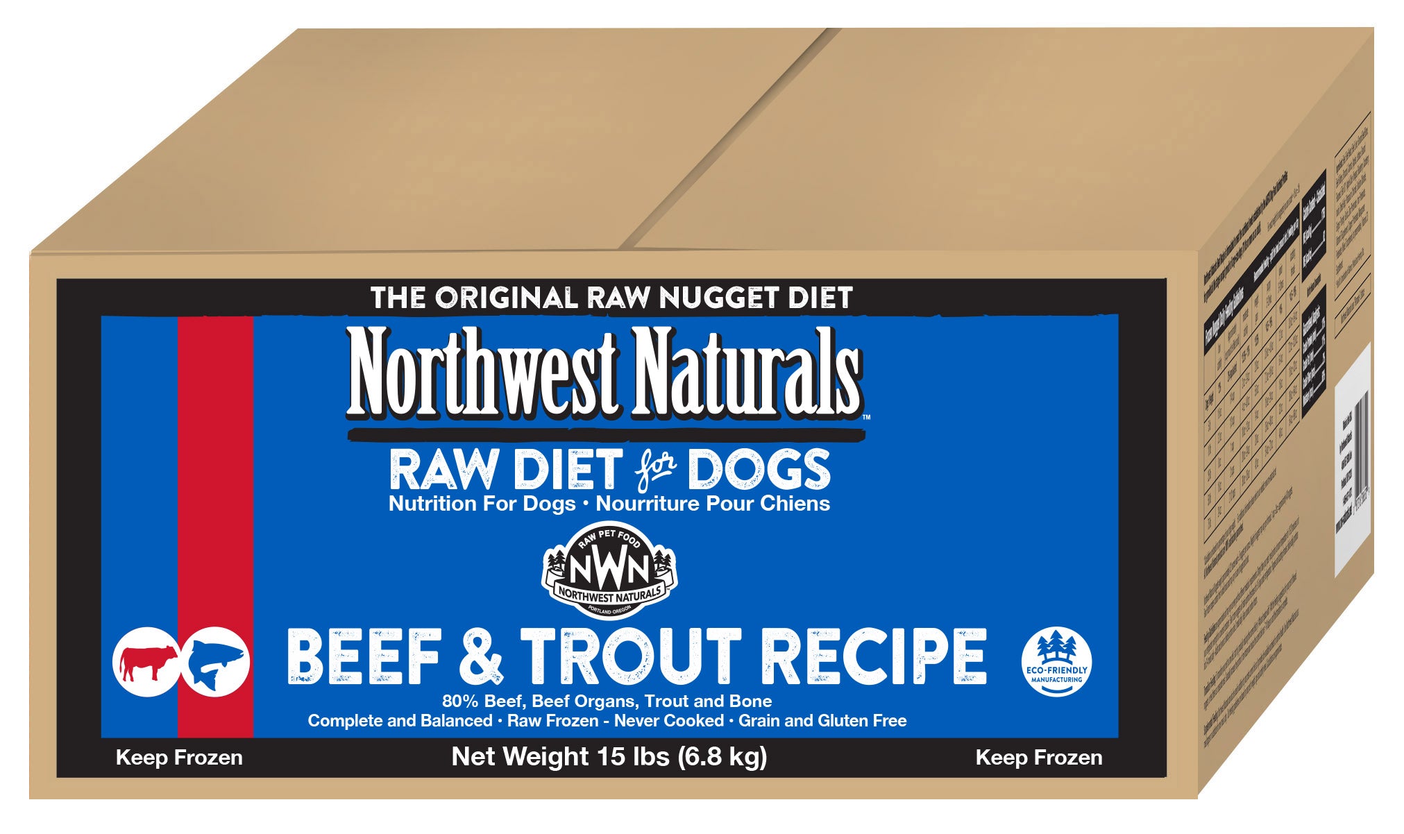 NW Naturals Raw Beef & Trout Recipe  Dog