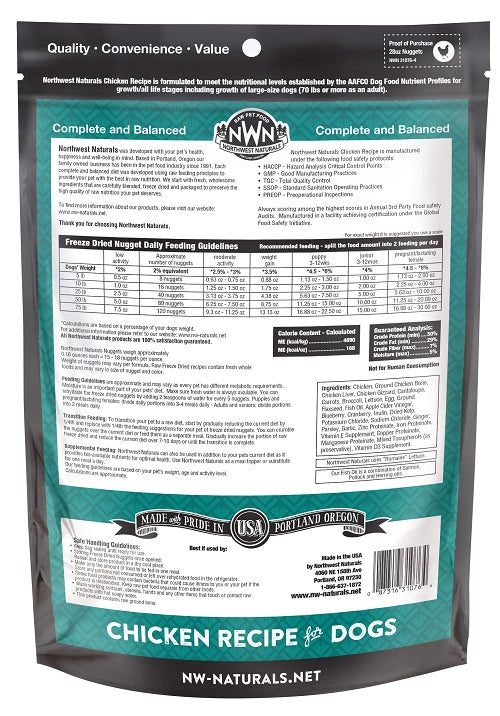 NW Naturals Freeze Dried Chicken Recipe