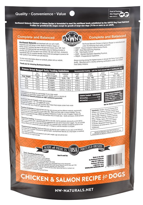 NW Naturals Freeze Dried Chicken & Salmon Recipe