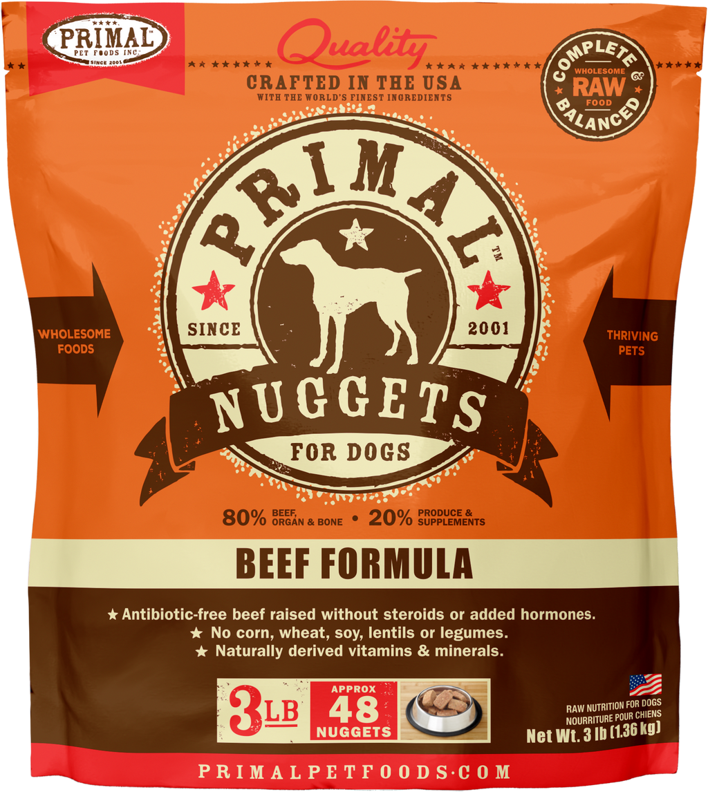 Canine Raw Frozen Nuggets (Beef)