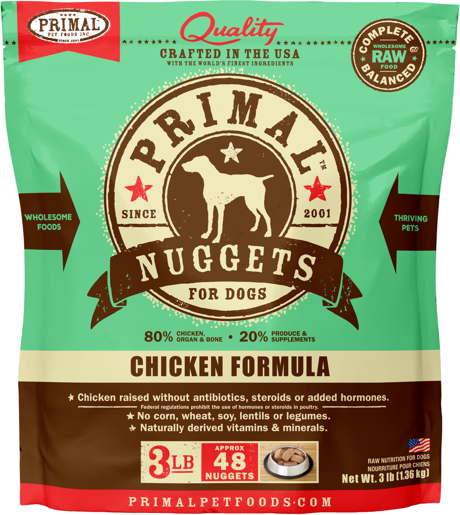 Canine Raw Frozen Nuggets (Chicken)