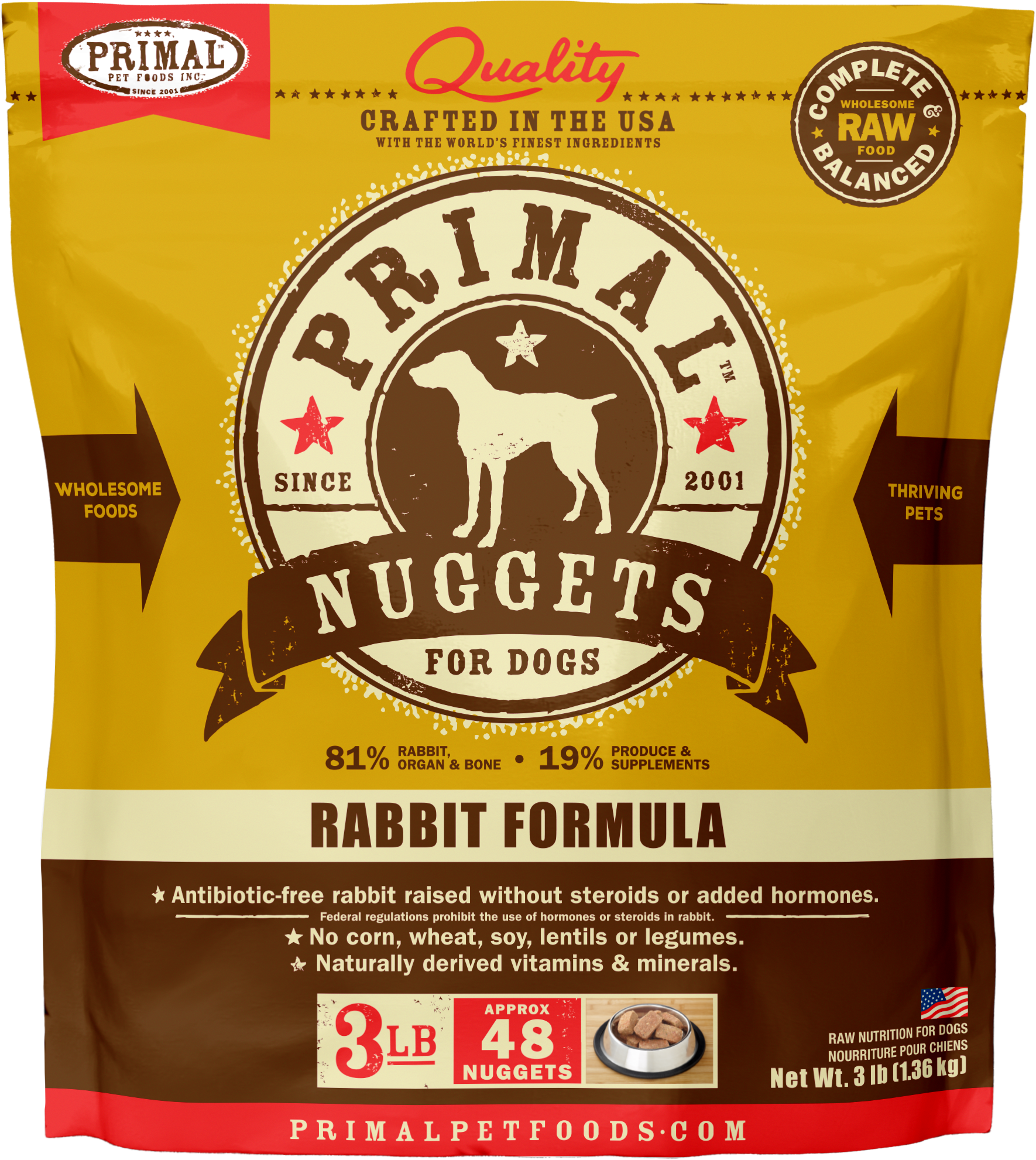 Canine Raw Frozen Nuggets (Rabbit)