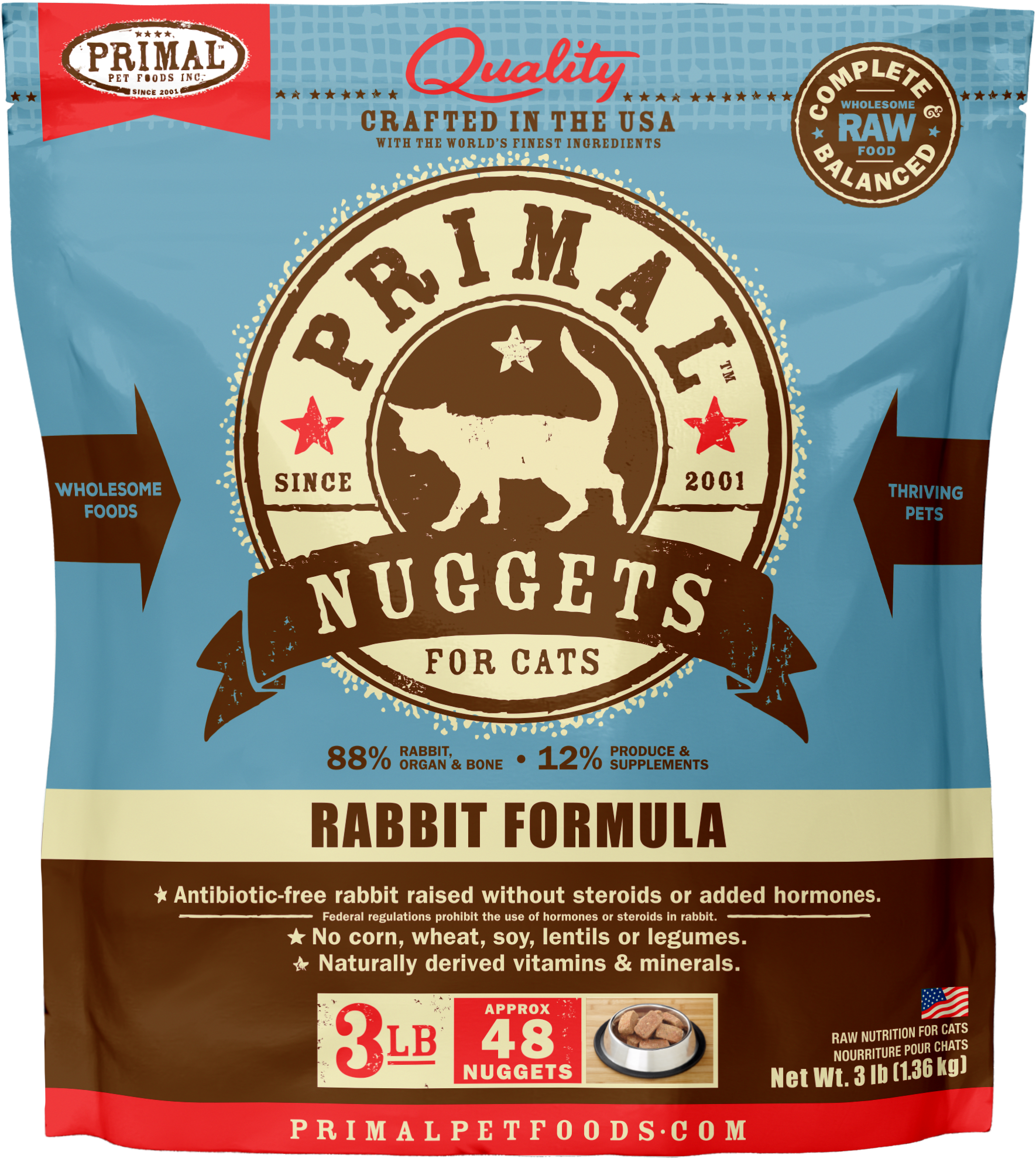 Feline Raw Frozen Nuggets (Rabbit)