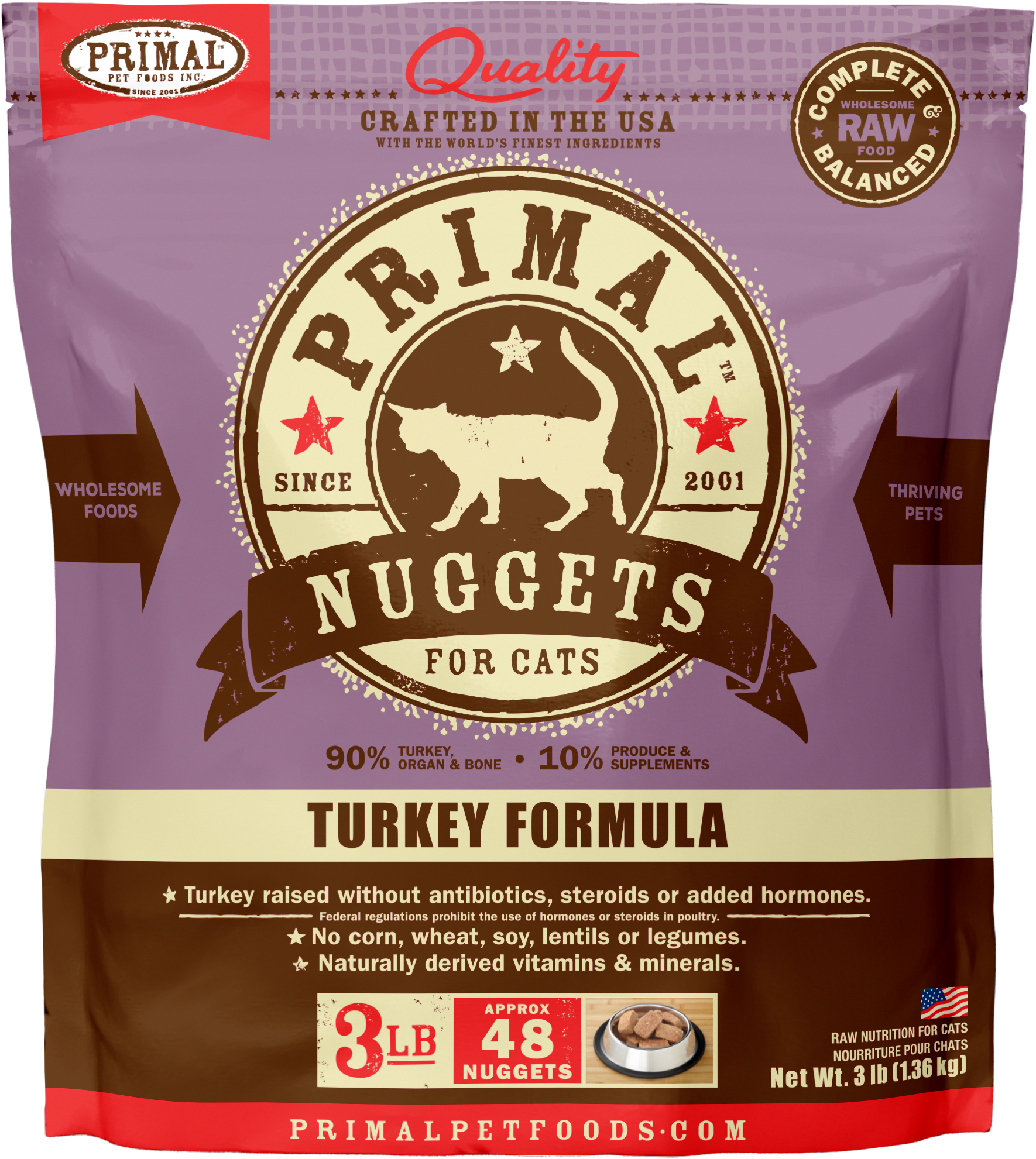 Feline Raw Frozen Nuggets (Turkey)