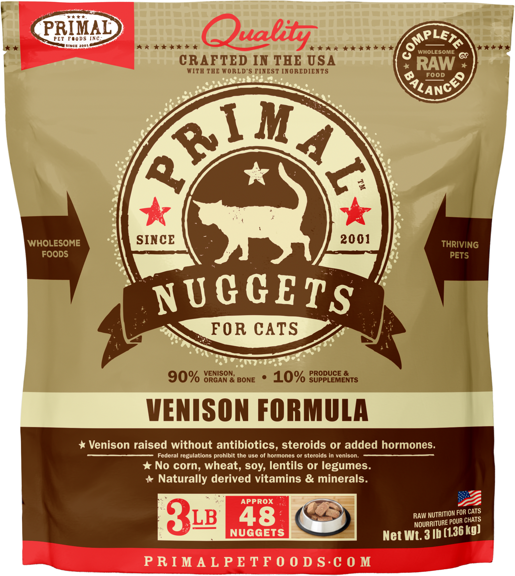 Feline Raw Frozen Nuggets (Venison)