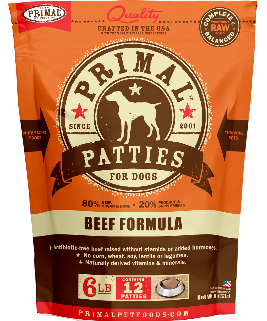 Canine Raw Frozen Patties (Beef)
