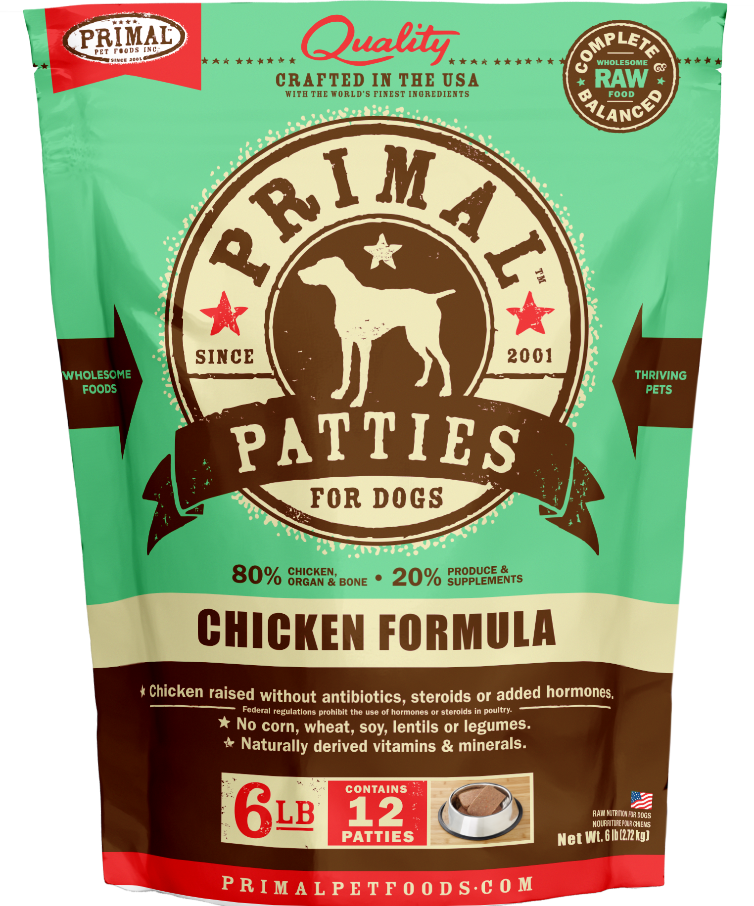 Canine Raw Frozen Patties (Chicken)