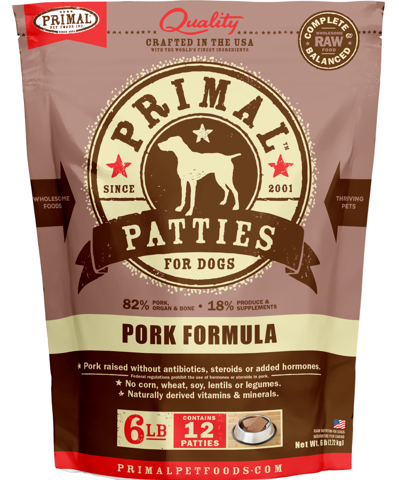 Canine Raw Frozen Patties (Pork)