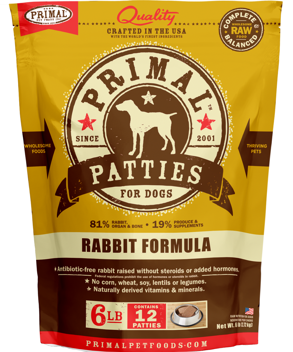 Canine Raw Frozen Patties (Rabbit) – Purrs n Barks Pet Market & Bakery