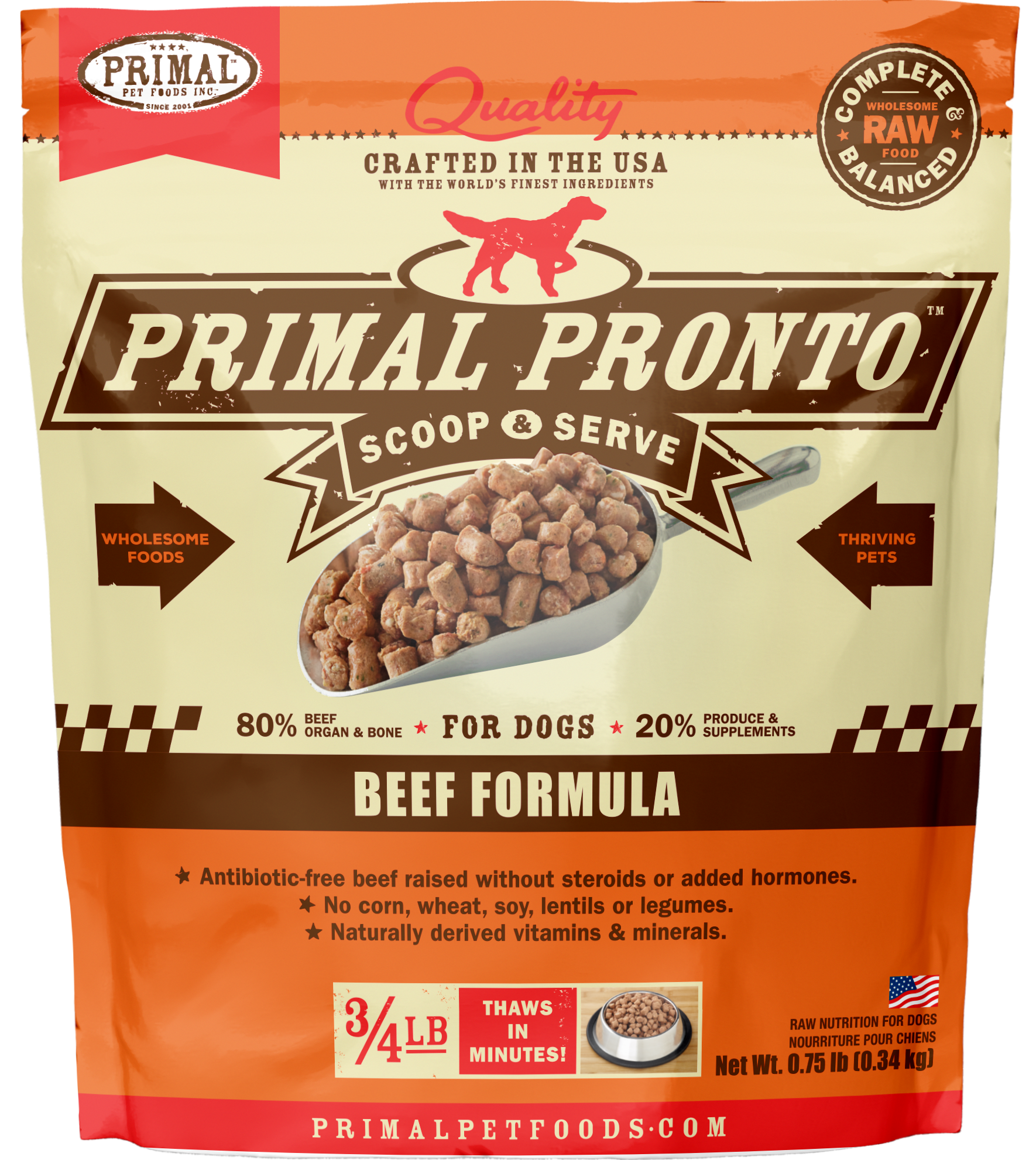 Canine Raw Frozen Pronto (Beef)