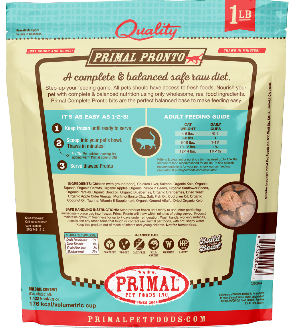 Feline Raw Frozen Pronto (Chicken & Salmon)