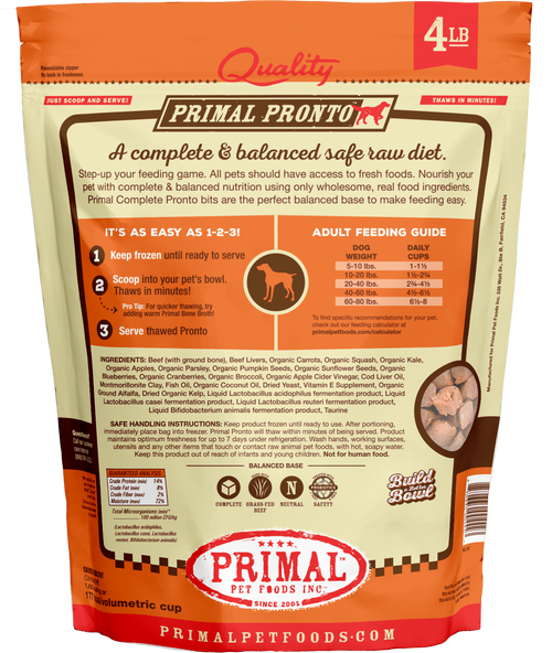 Canine Raw Frozen Pronto (Beef)