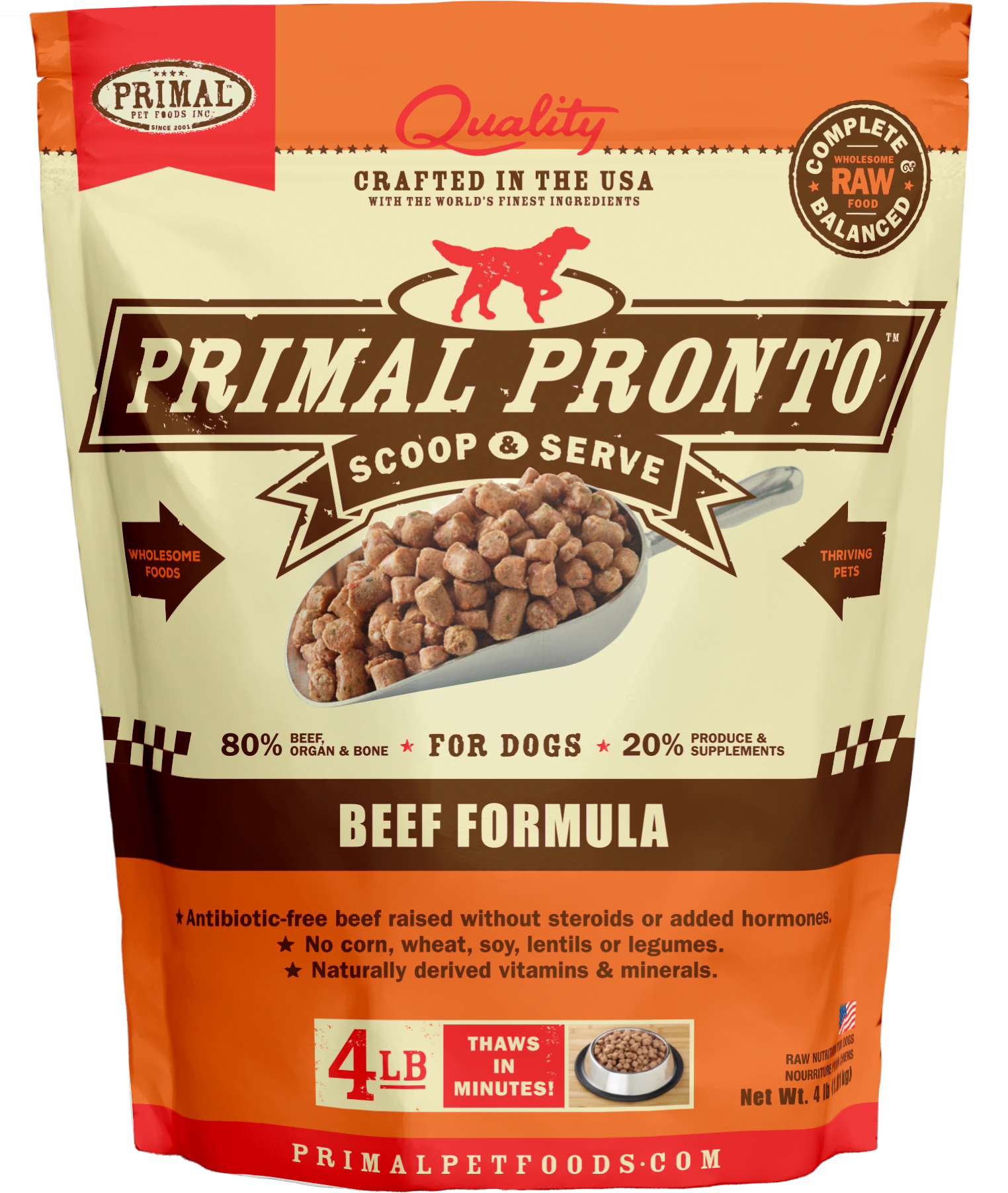 Canine Raw Frozen Pronto (Beef)
