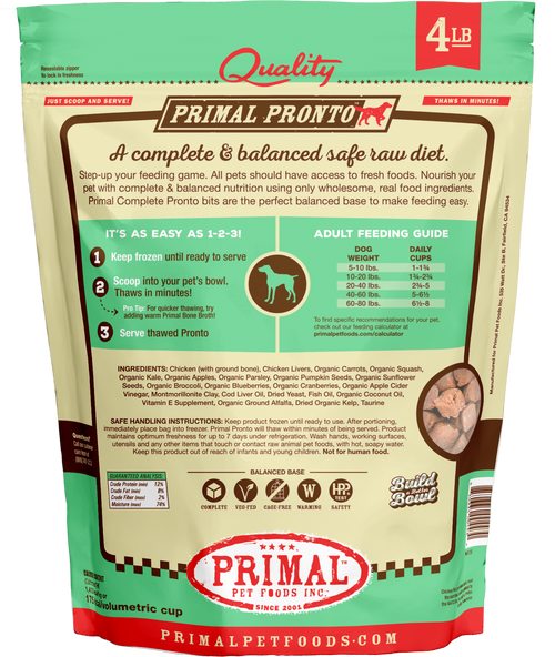 Canine Raw Frozen Pronto (Chicken)