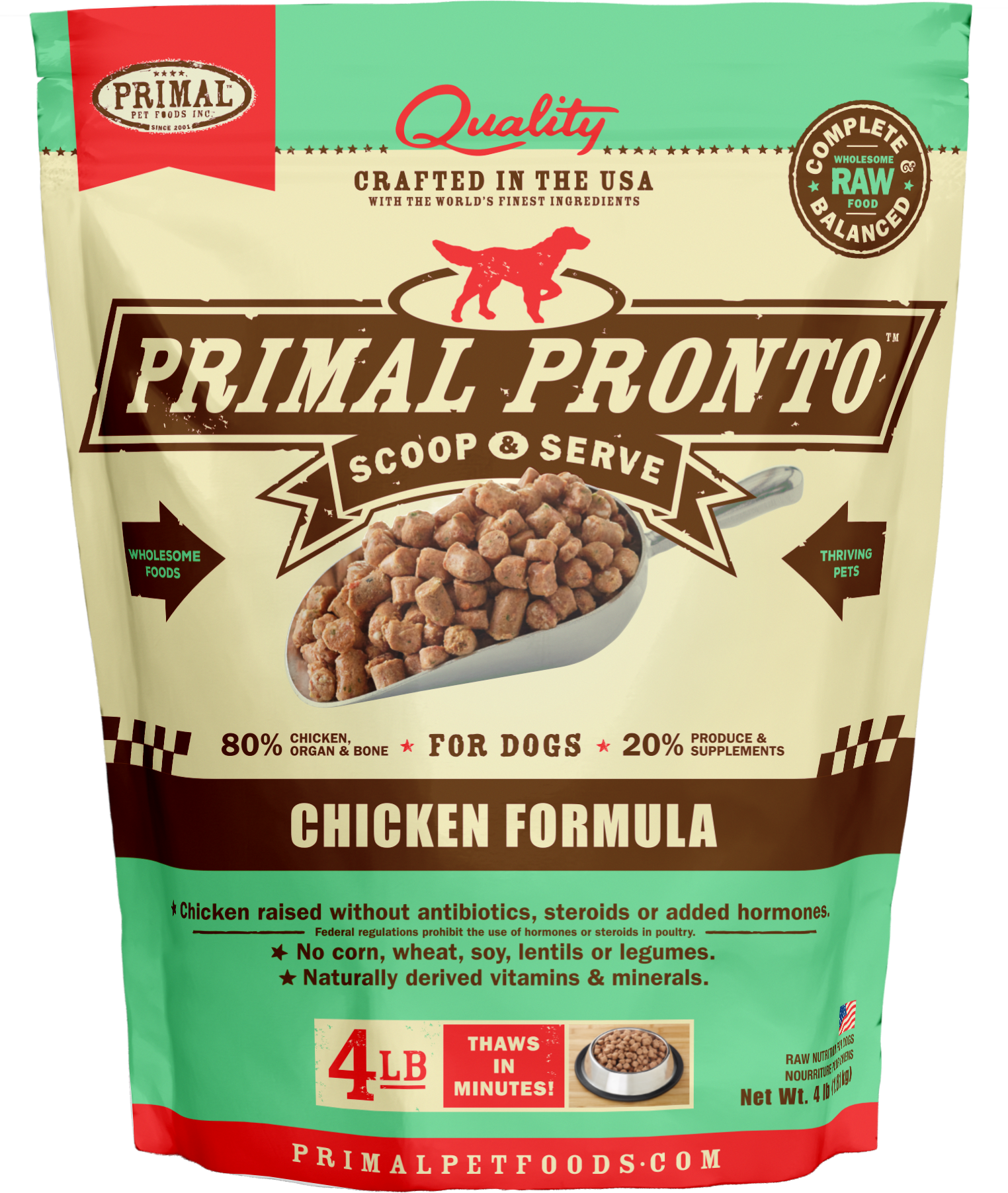 Canine Raw Frozen Pronto (Chicken)