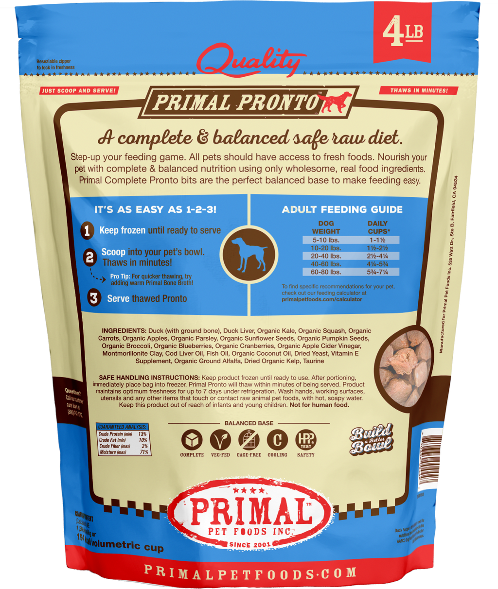 Primal Canine Duck Raw Frozen Pronto
