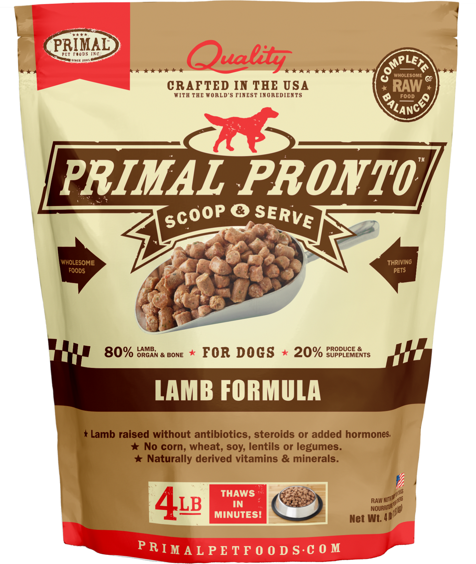 Canine Raw Frozen Pronto (Lamb)