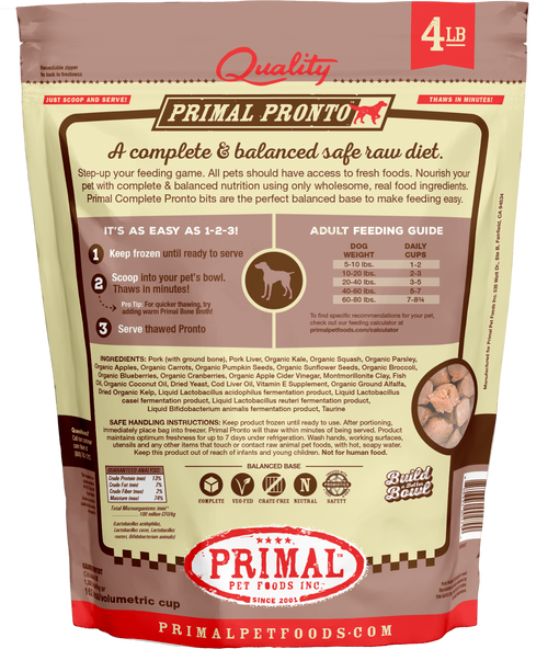 Canine Raw Frozen Pronto (Pork)