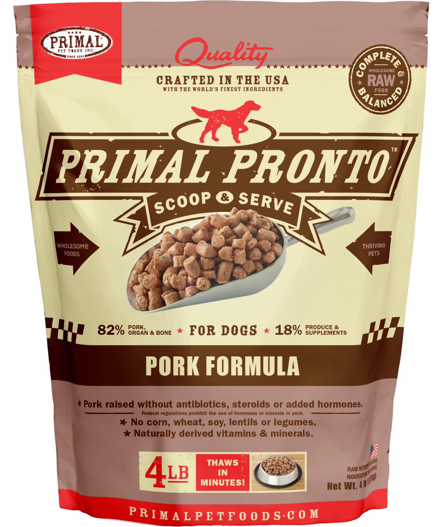 Canine Raw Frozen Pronto (Pork)