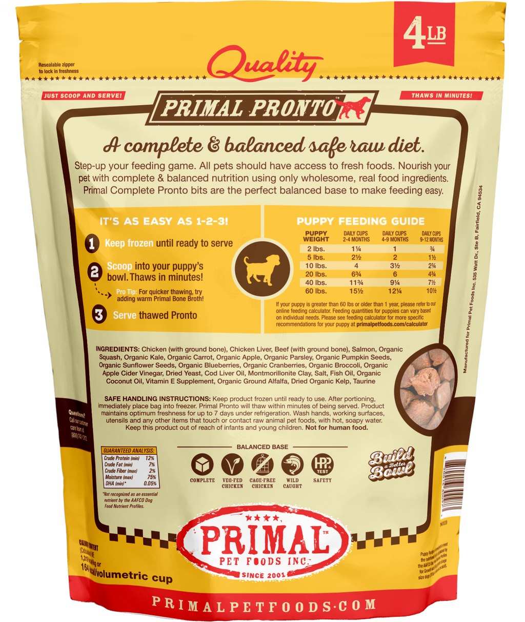 Canine Raw Frozen Pronto (Puppy)