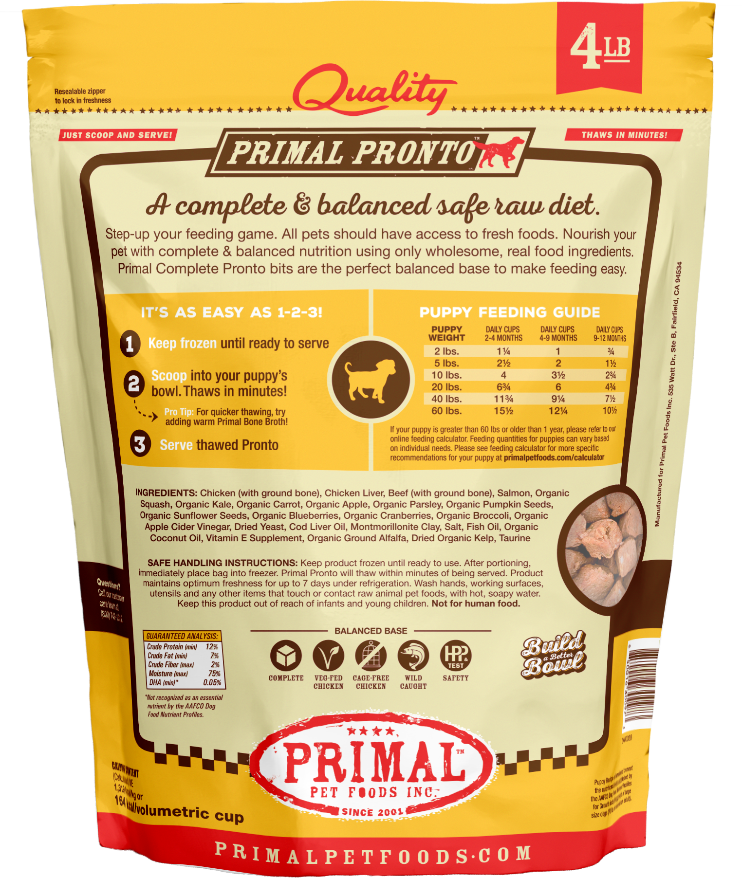 Canine Raw Frozen Pronto (Puppy)