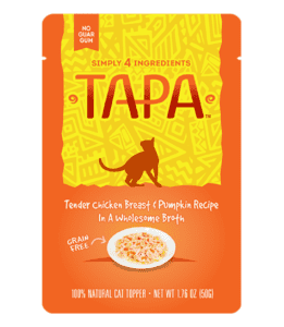 Tapa Tender Chicken Breast & Pumpkin Cat Food Recipe in Wholesome Broth