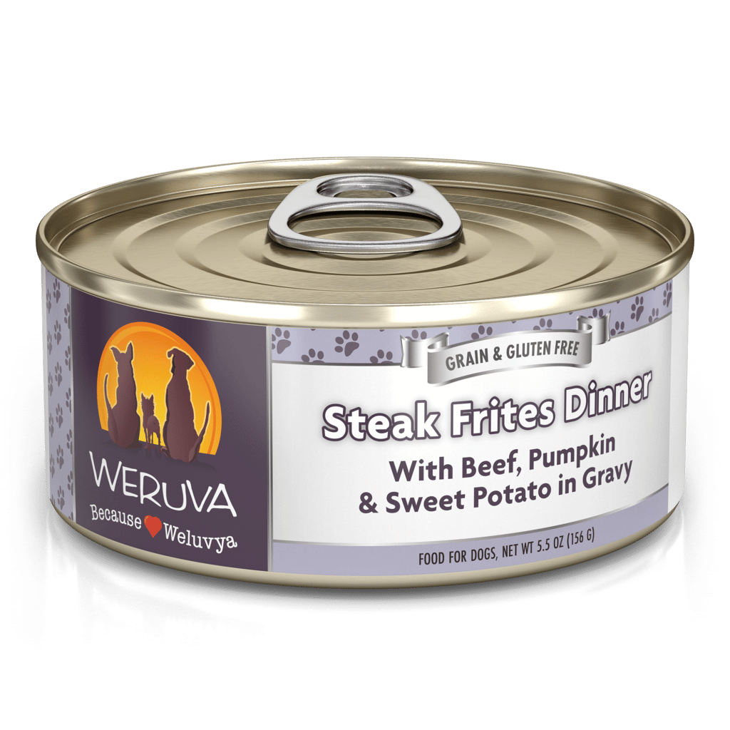 Steak Frites Dinner with Beef, Pumpkin & Sweet Potato in Gravy