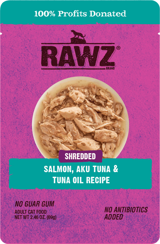 Shredded Salmon, Aku Tuna & Tuna Oil Cat Food