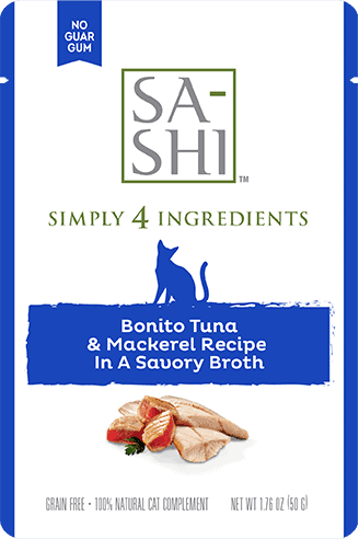 Sa-Shi Bonito Tuna & Mackerel Cat Food Recipe in Savory Broth