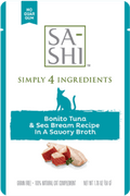 Sa-Shi Bonito Tuna & Sea Bream Cat Food Recipe In Savory Broth