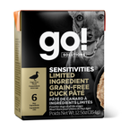 GO! SENSITIVITIES Limited Ingredient Grain Free Duck Pâté for Dogs