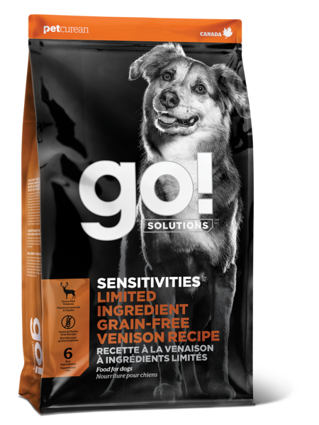 GO! SENSITIVITIES Limited Ingredient Grain Free Venison Recipe for Dogs