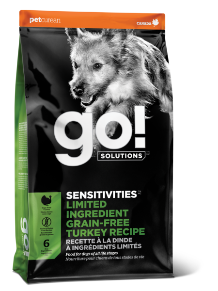 GO! SENSITIVITIES Limited Ingredient Grain Free Turkey Recipe for Dogs